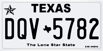 TX license plate DQV5782