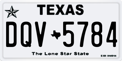 TX license plate DQV5784