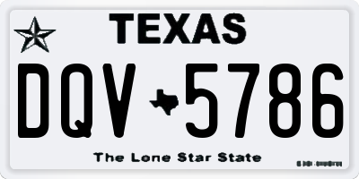 TX license plate DQV5786