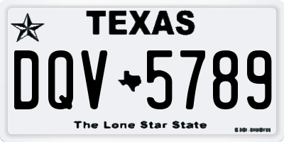 TX license plate DQV5789
