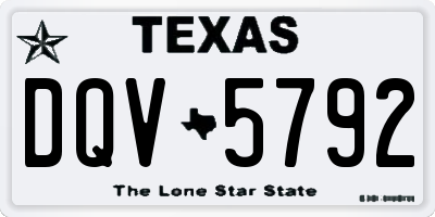 TX license plate DQV5792