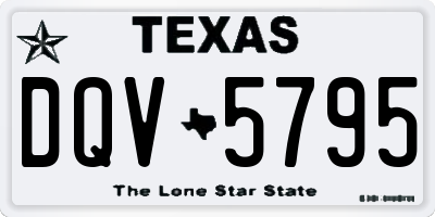 TX license plate DQV5795