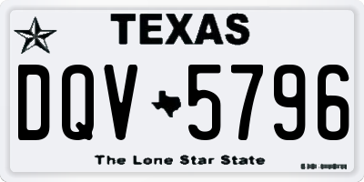 TX license plate DQV5796