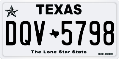 TX license plate DQV5798