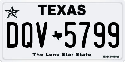 TX license plate DQV5799