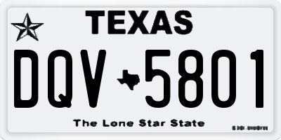 TX license plate DQV5801