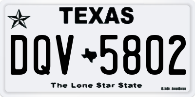 TX license plate DQV5802