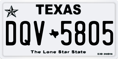 TX license plate DQV5805