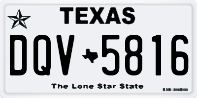 TX license plate DQV5816