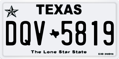 TX license plate DQV5819