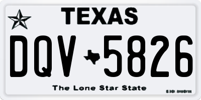 TX license plate DQV5826