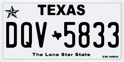 TX license plate DQV5833