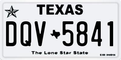 TX license plate DQV5841