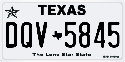 TX license plate DQV5845