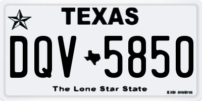 TX license plate DQV5850