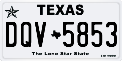 TX license plate DQV5853