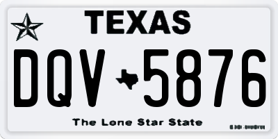 TX license plate DQV5876
