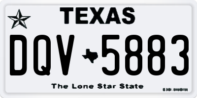 TX license plate DQV5883