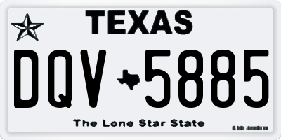 TX license plate DQV5885