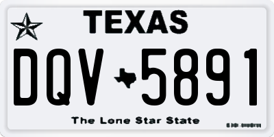 TX license plate DQV5891