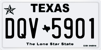 TX license plate DQV5901