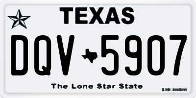 TX license plate DQV5907