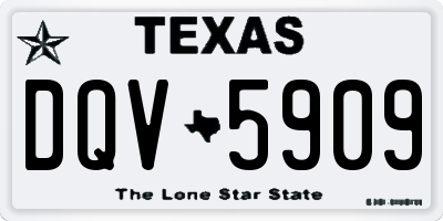 TX license plate DQV5909