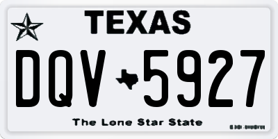TX license plate DQV5927