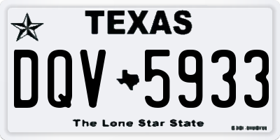 TX license plate DQV5933