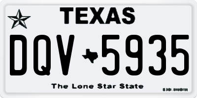 TX license plate DQV5935