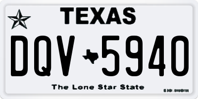 TX license plate DQV5940
