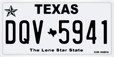 TX license plate DQV5941