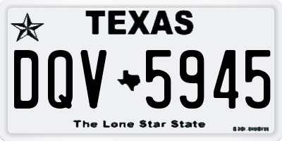 TX license plate DQV5945