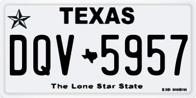 TX license plate DQV5957