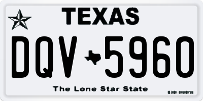 TX license plate DQV5960