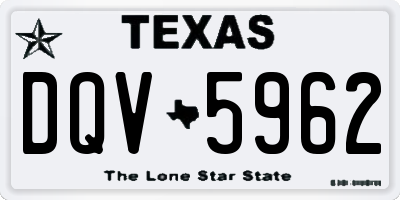 TX license plate DQV5962