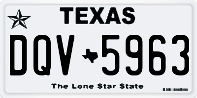 TX license plate DQV5963