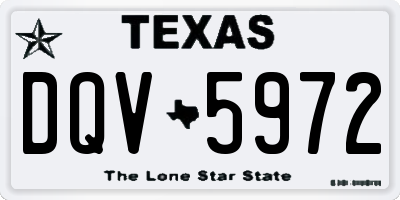 TX license plate DQV5972