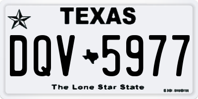 TX license plate DQV5977