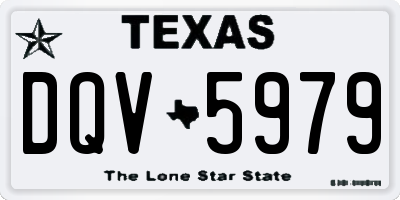 TX license plate DQV5979