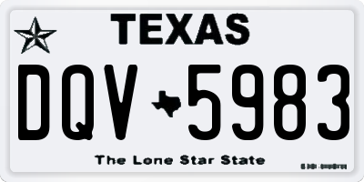 TX license plate DQV5983