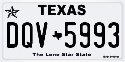TX license plate DQV5993
