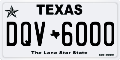 TX license plate DQV6000