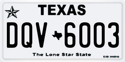 TX license plate DQV6003