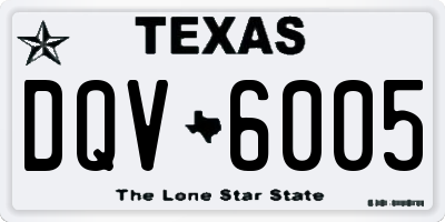TX license plate DQV6005