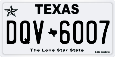 TX license plate DQV6007