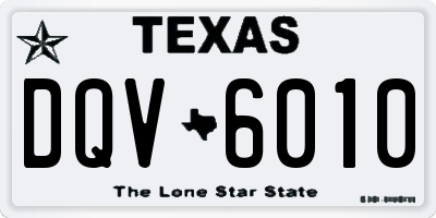 TX license plate DQV6010