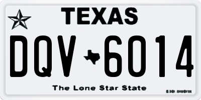 TX license plate DQV6014