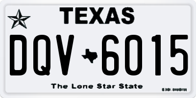 TX license plate DQV6015