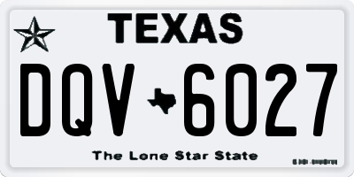 TX license plate DQV6027